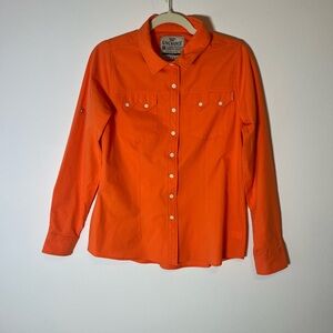 King Ranch Ladies Western Fishing Short Orange SZ M